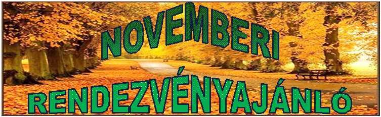 Novemberi rendezvényajánló