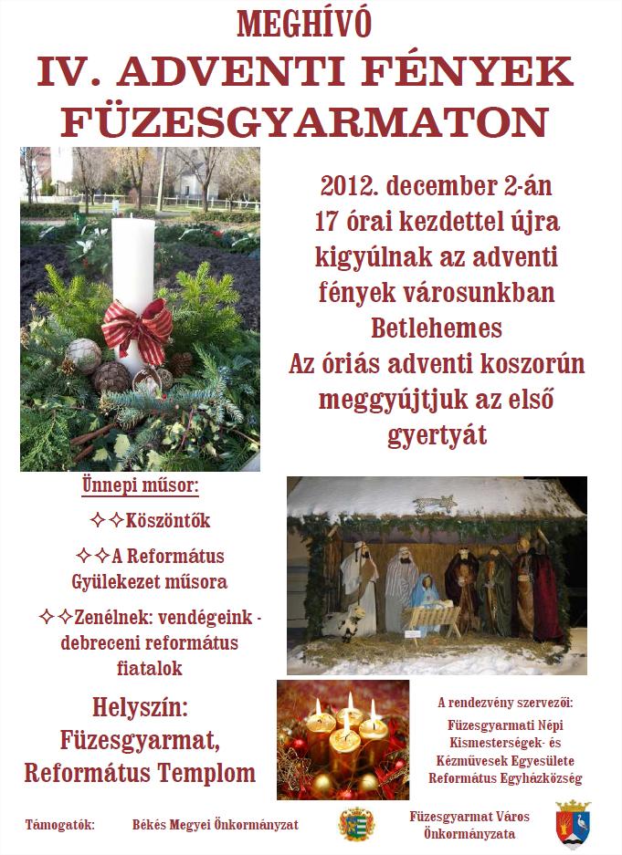 MEGHÍVÓ - IV. Adventi Fények Füzesgyarmaton