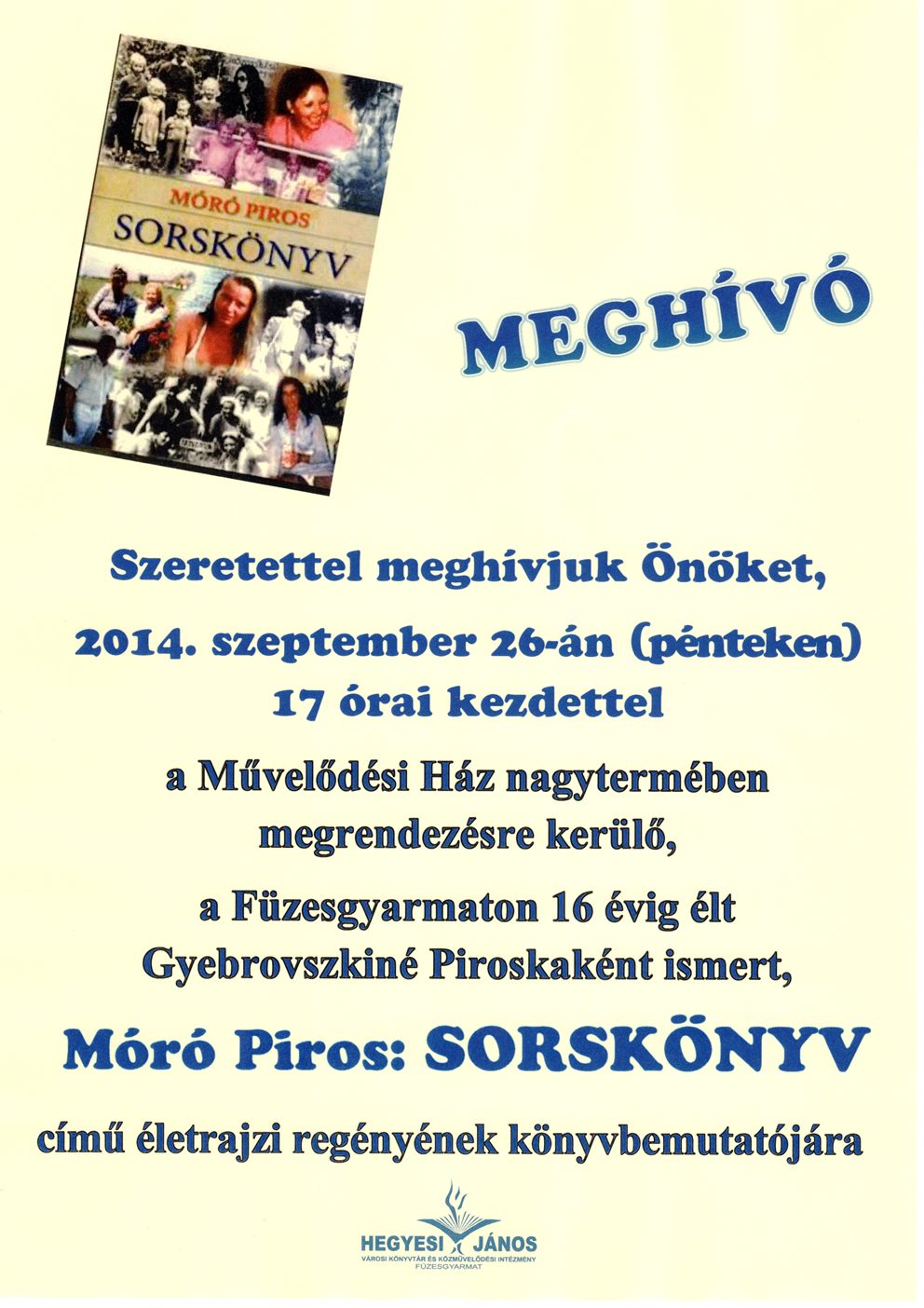 Móró Piros: SORSKÖNYV